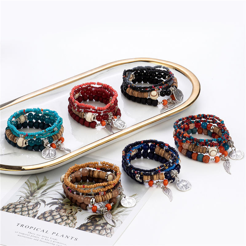 Women's Multi-layer Stretch Rice Bead Bracelets