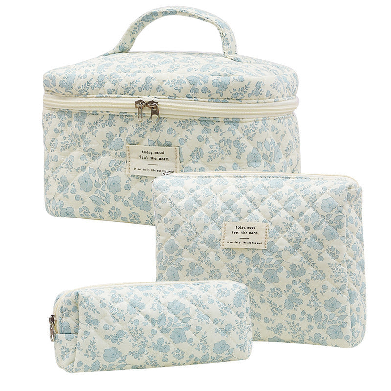 Cotton Cosmetic Bag Portable Toiletry Storage