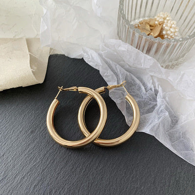 Ring hoop earrings