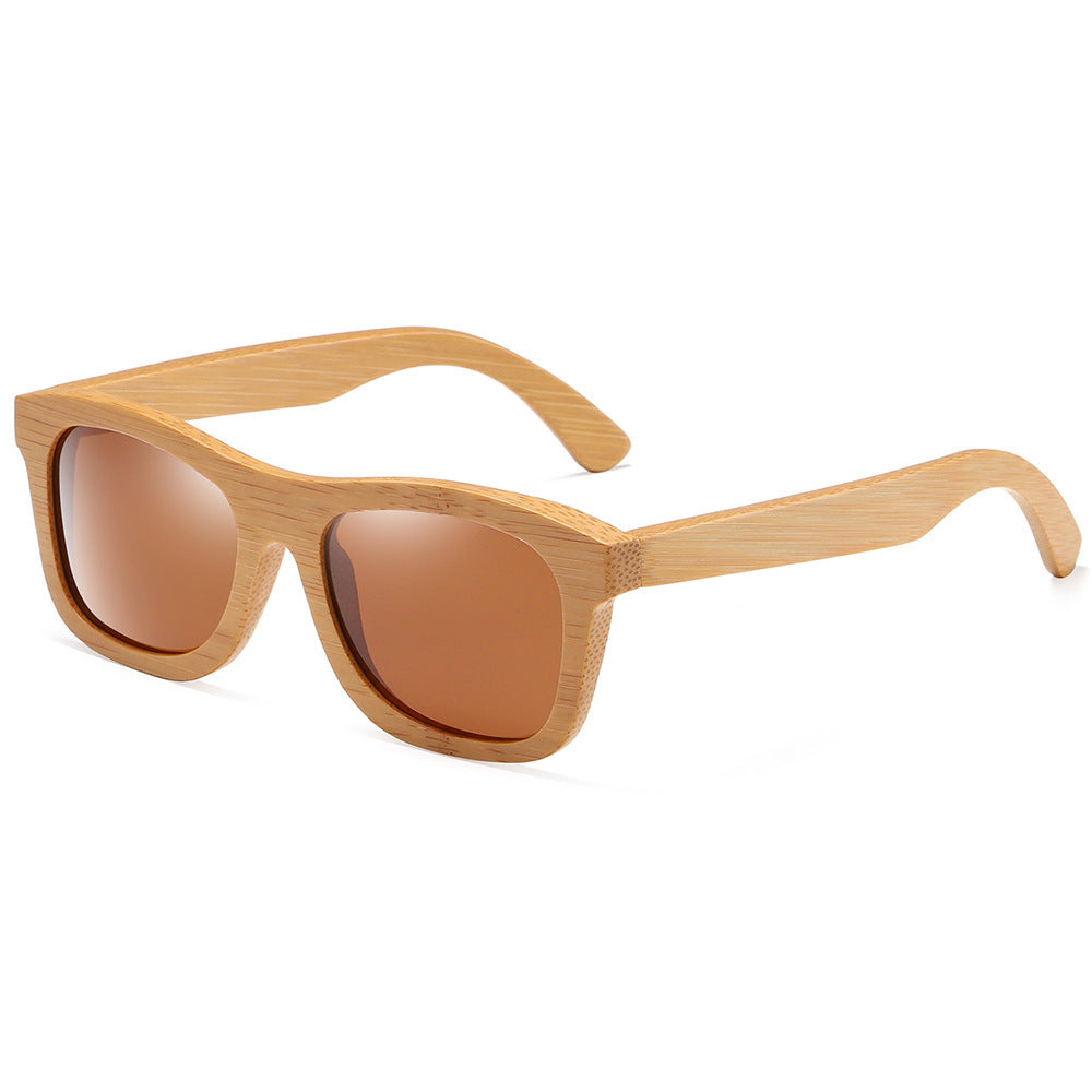 Polarized wooden sunglasses