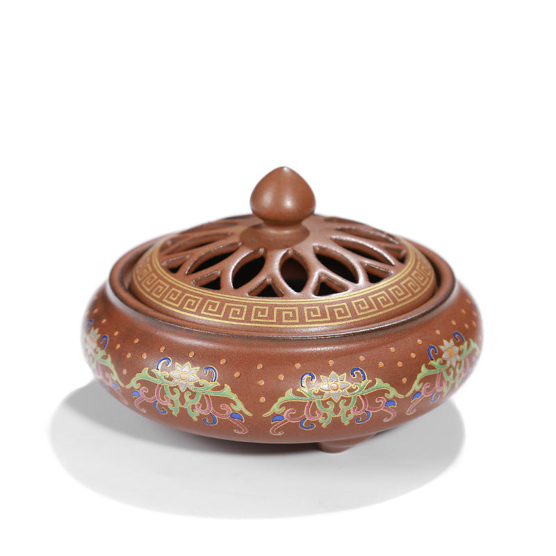 Ceramic Cloisonne Incense Burner, Backward Incense Burner, Incense Channel Enamel