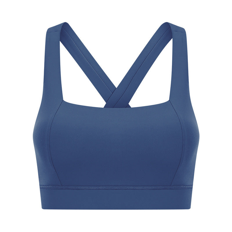 Yoga bra with shoulder straps