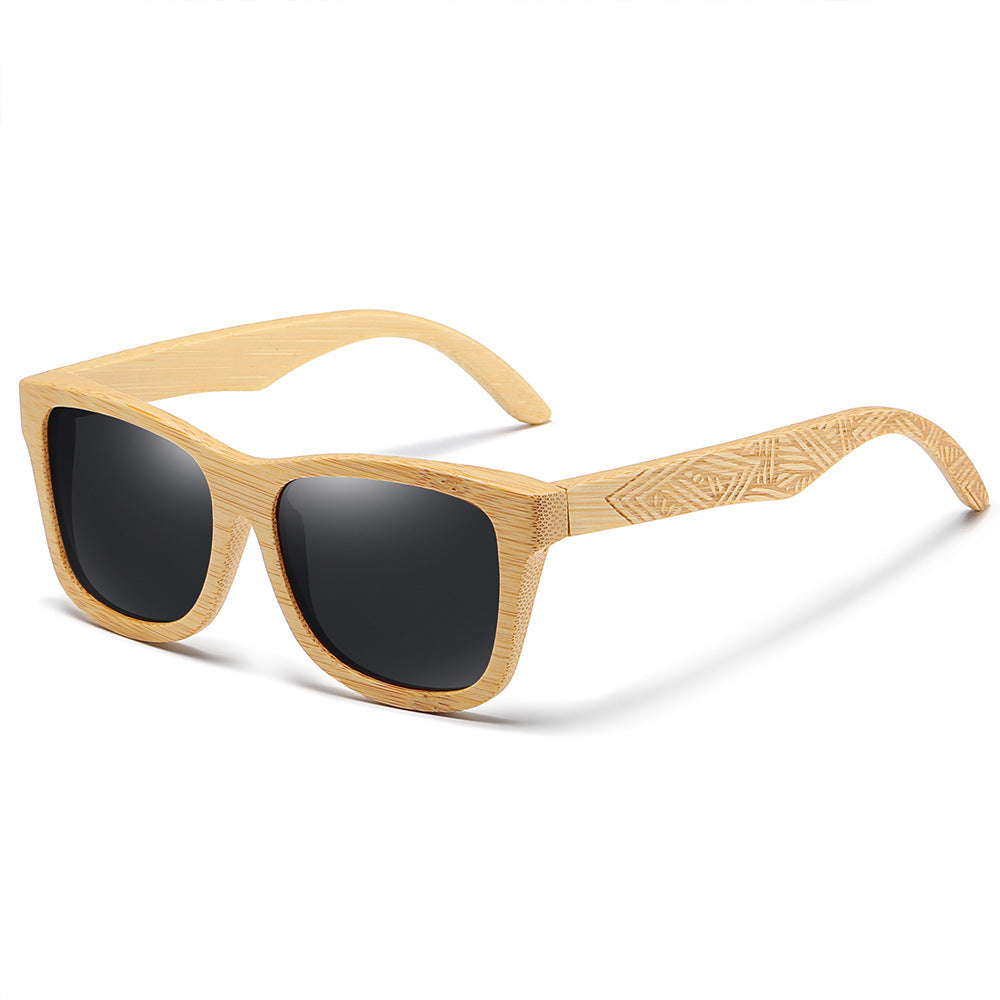 Polarized wooden sunglasses