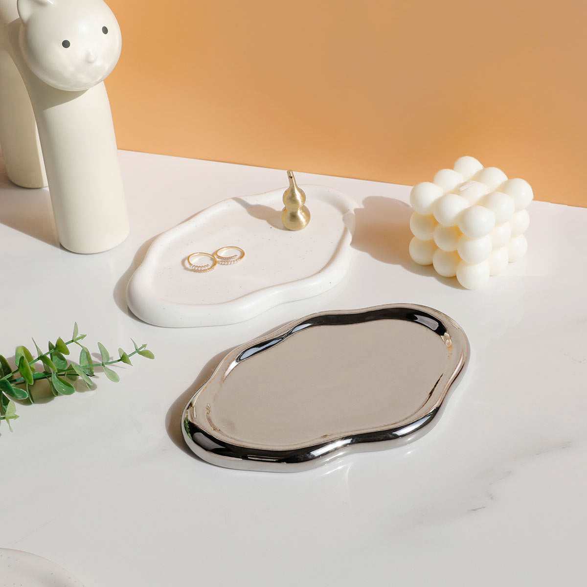 Ceramic Jewelry Storage Irregular Aromatherapy Tray