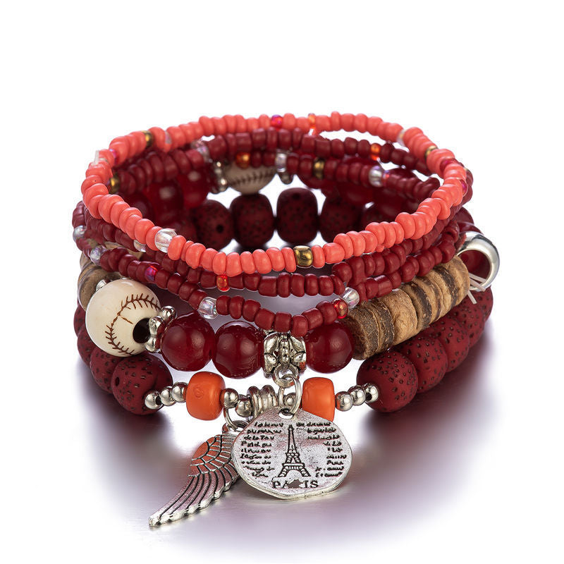 Women's Multi-layer Stretch Rice Bead Bracelets