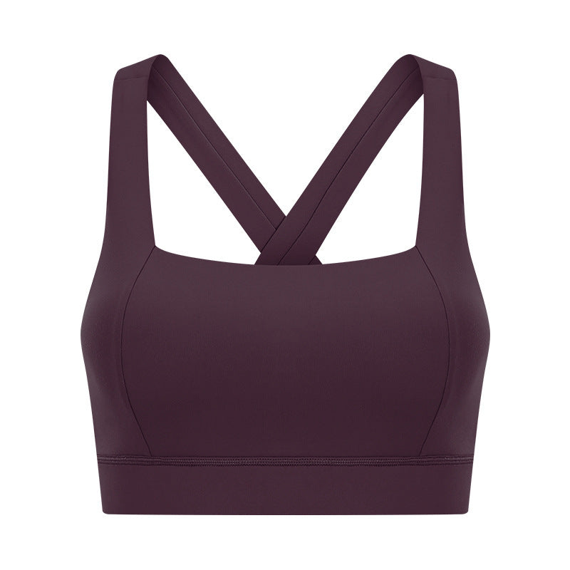 Yoga bra with shoulder straps