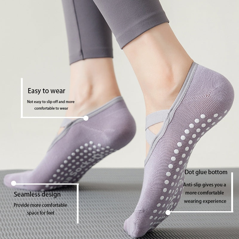 6 Pairs Women Yoga Socks  Non-Slip Grips Straps For Added Balance And Stability Ideal For Pilates Pure Barre Ballet Dance Barefoot