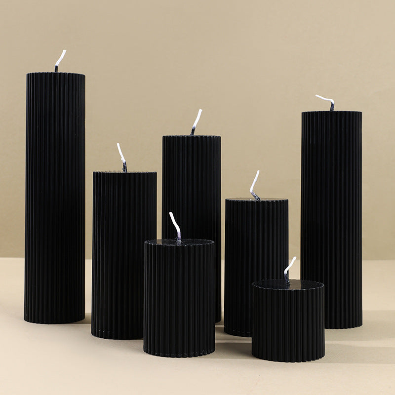 Black Cylinder Aromatherapy Soy Candles