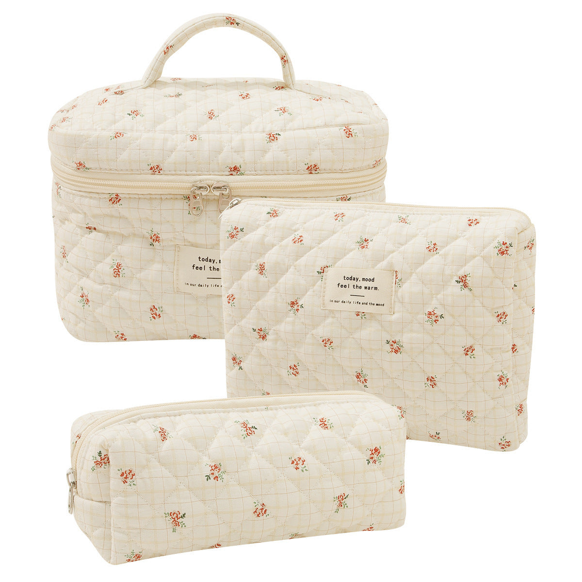 Cotton Cosmetic Bag Portable Toiletry Storage