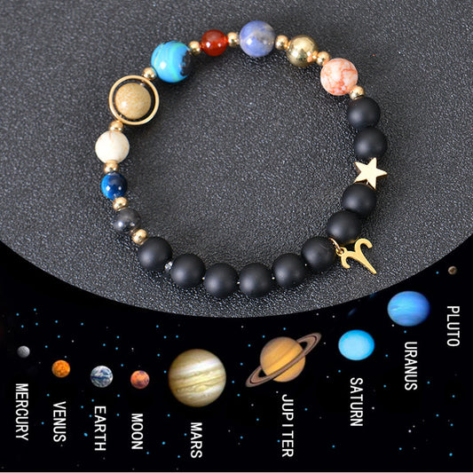 Eight Planets Twelve Constellations Bracelets Frosted Stone Beaded Bracelet