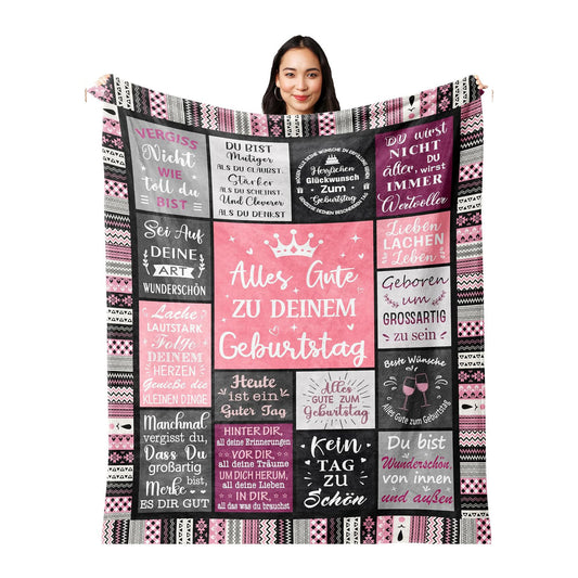 Flannel Blanket Printed Party Bedroom Decoration