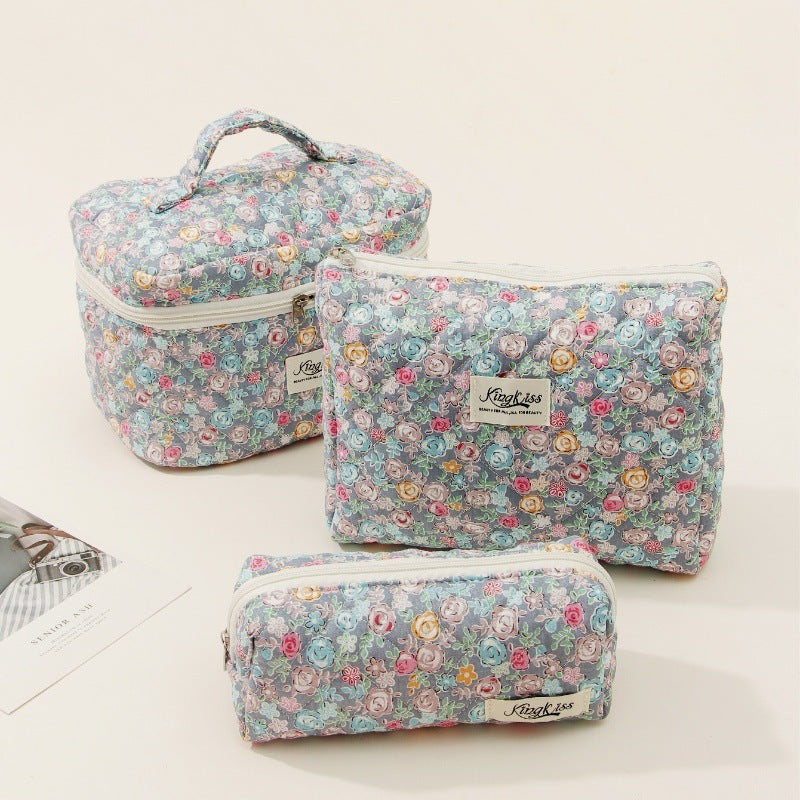 Cotton Cosmetic Bag Portable Toiletry Storage