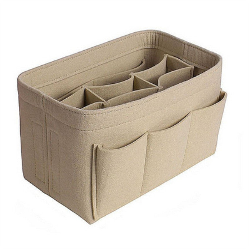 Women's Large Capacity Felt Multifunctional Cosmetic Storage Organizer Bag