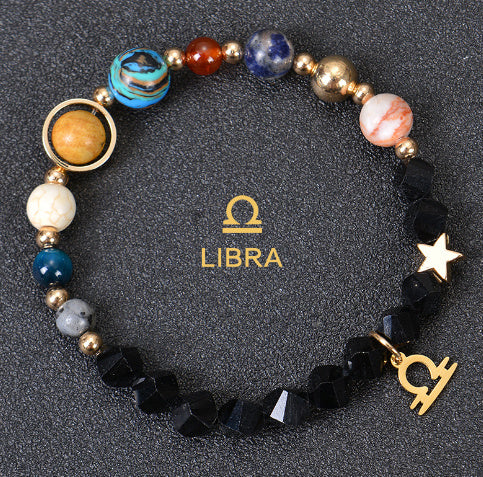 Eight Planets Twelve Constellations Bracelets Frosted Stone Beaded Bracelet