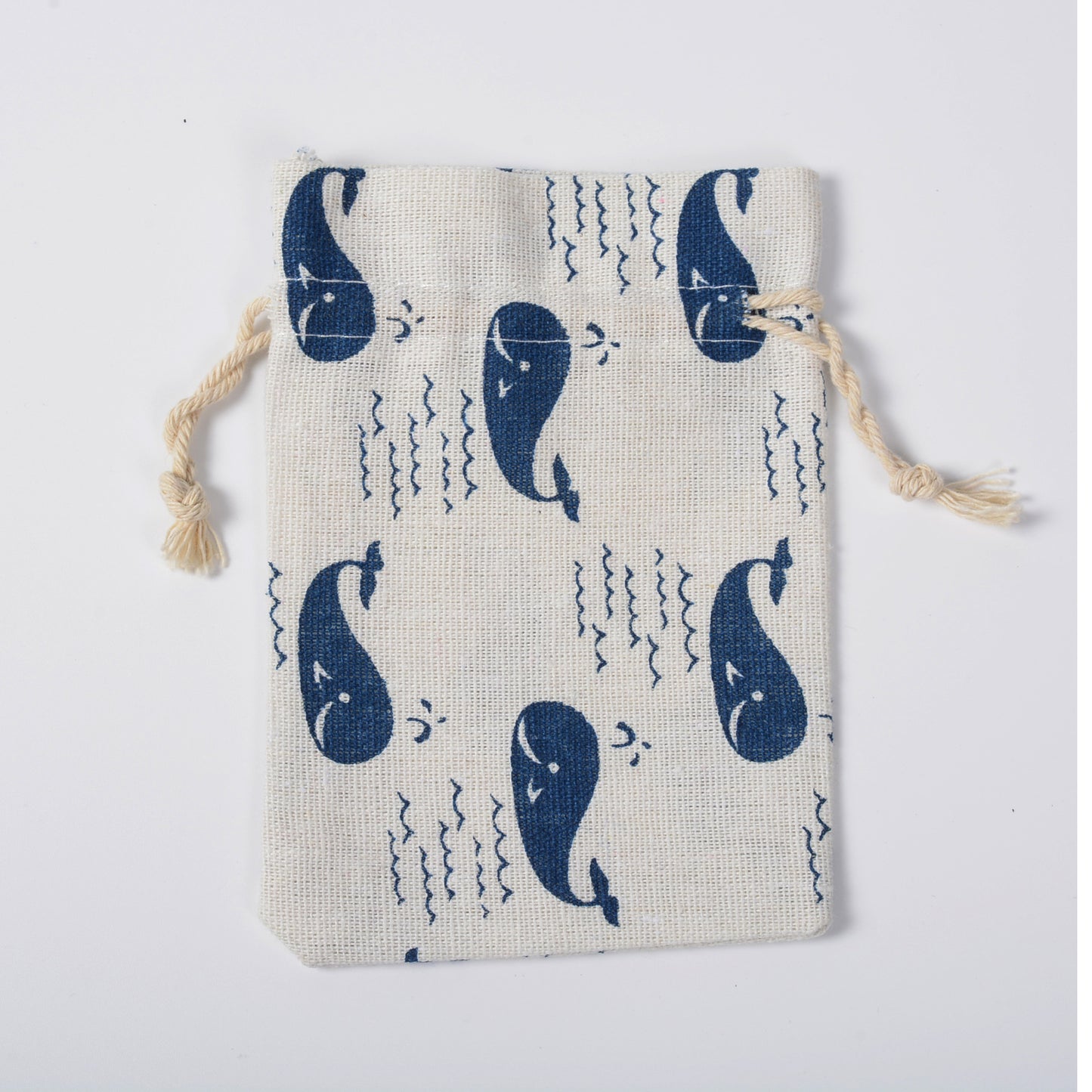 Anti-epidemic Printed Cotton And Linen  Drawstring Bag