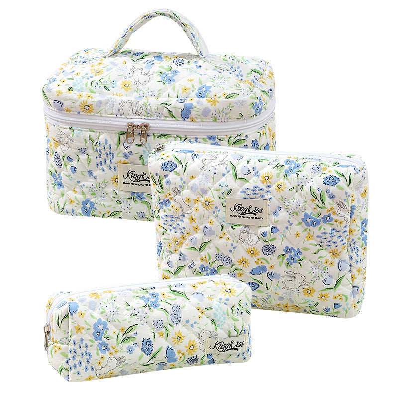 Cotton Cosmetic Bag Portable Toiletry Storage