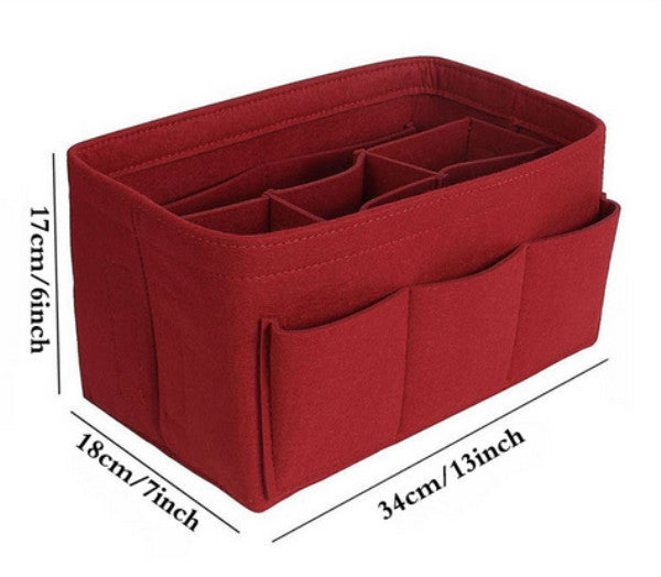 Women's Large Capacity Felt Multifunctional Cosmetic Storage Organizer Bag