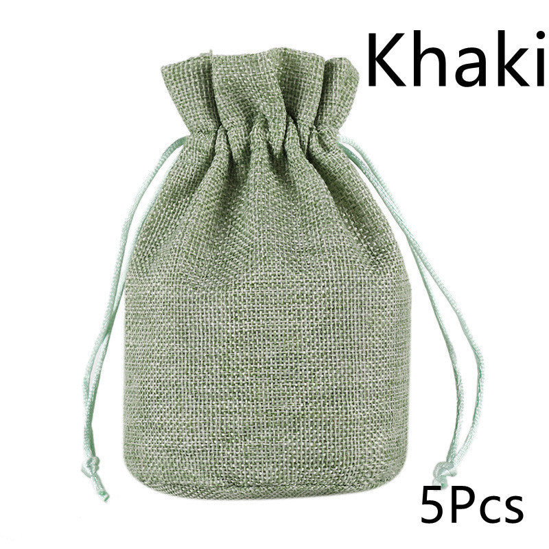 Cotton Linen Bamboo Charcoal Storage Drawstring Bag